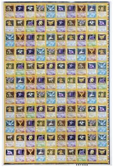 1999 Pokemon Game Fossil Unlimited Holographic Uncut Sheet